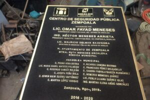 Placa Conmemorativa Zempoala Hidalgo